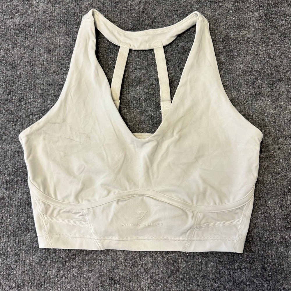 Gymshark Light Beige Strappy Sports Bra